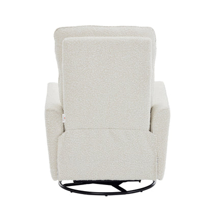 Felix Recliner Glider Nursery Chair in Vanilla Bouclé