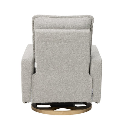 Frankie Electric Recliner Glider Nursery Chair in Grey Speckle Soft Tweed