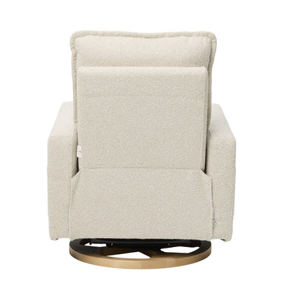 Frankie Electric Recliner Glider Nursery Chair in Light Beige Soft Tweed