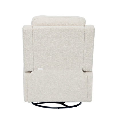 Henry Recliner Glider Chair in Vanilla Bouclé
