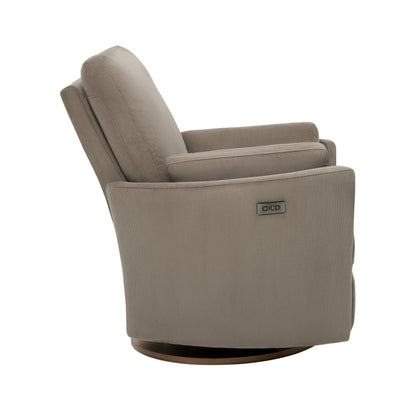 Lola Electric Recliner Glider Nursery Chair in Mocha Corduroy