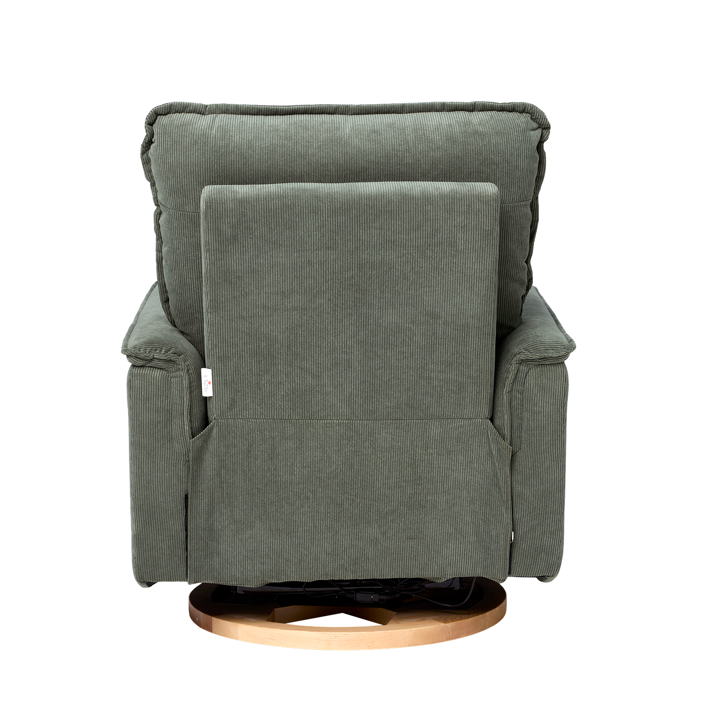 Louie Electric Recliner Glider Nursery Chair in Olive Corduroy
