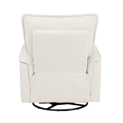 Louie Electric Recliner Glider Nursery Chair in Vanilla Bouclé