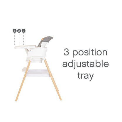Nova Evolutionary High Chair in White Oak