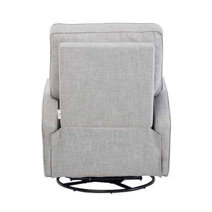Quinn Electric Recliner Glider Chair with USB in Pure Grey
