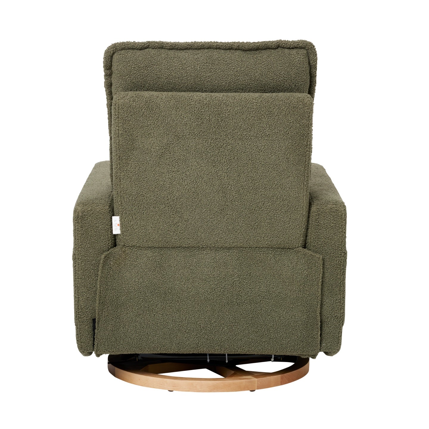 Frankie Electric Recliner Glider Nursery Chair in Olive Teddy