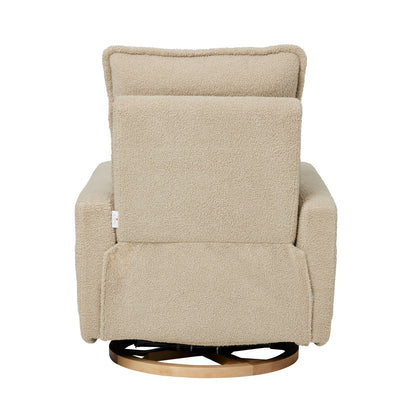 Frankie Electric Recliner Glider Nursery Chair in Taupe Teddy