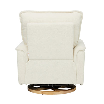 Louie Electric Recliner Glider Nursery Chair in Coconut Teddy