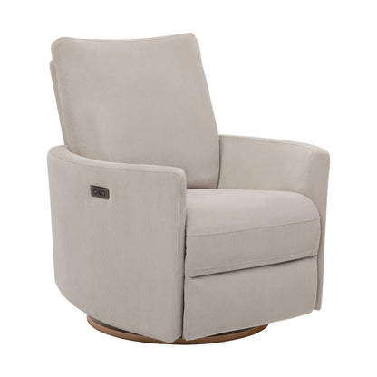 Lola Electric Recliner Glider Nursery Chair in Taupe Corduroy