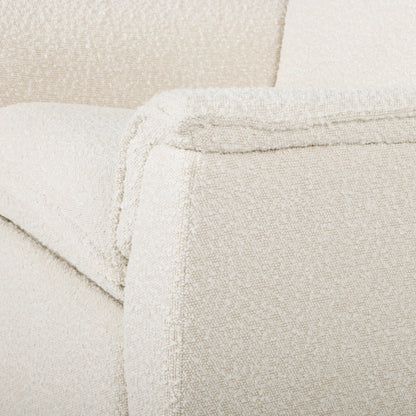 Louie Recliner Glider Nursery Chair in Vanilla Bouclé