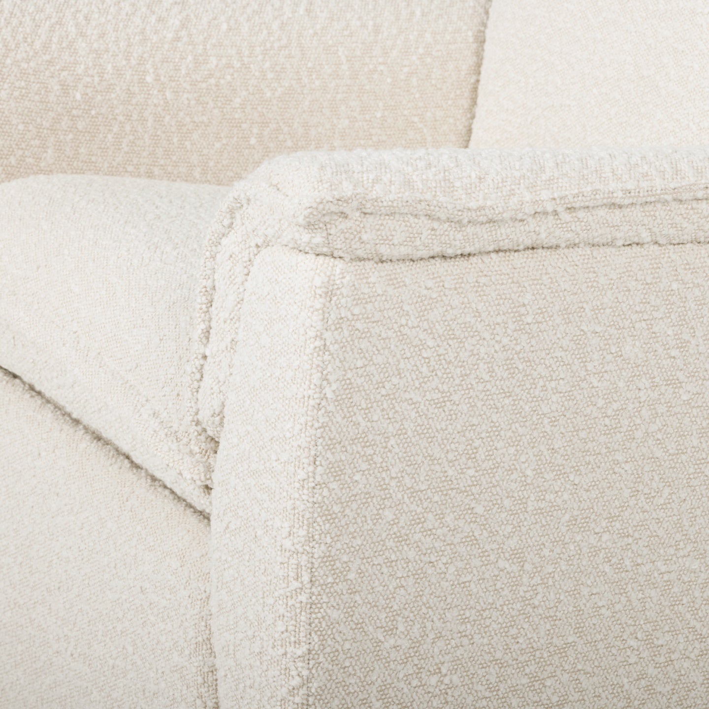 Louie Recliner Glider Nursery Chair in Vanilla Bouclé