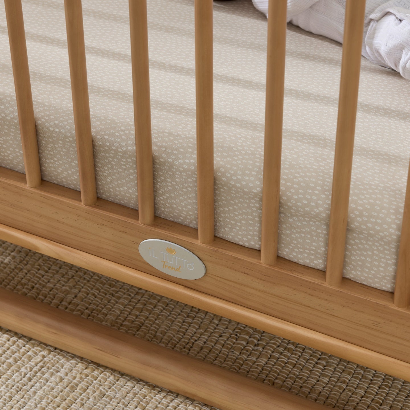 Luca Sustainable Timber Cot in Natural
