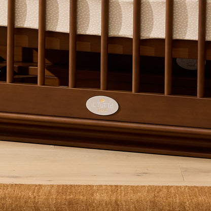 Ollie Sustainable Timber Cot in Walnut