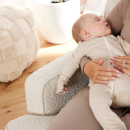 Quinn Electric Recliner Glider Chair with USB in Vanilla Bouclé
