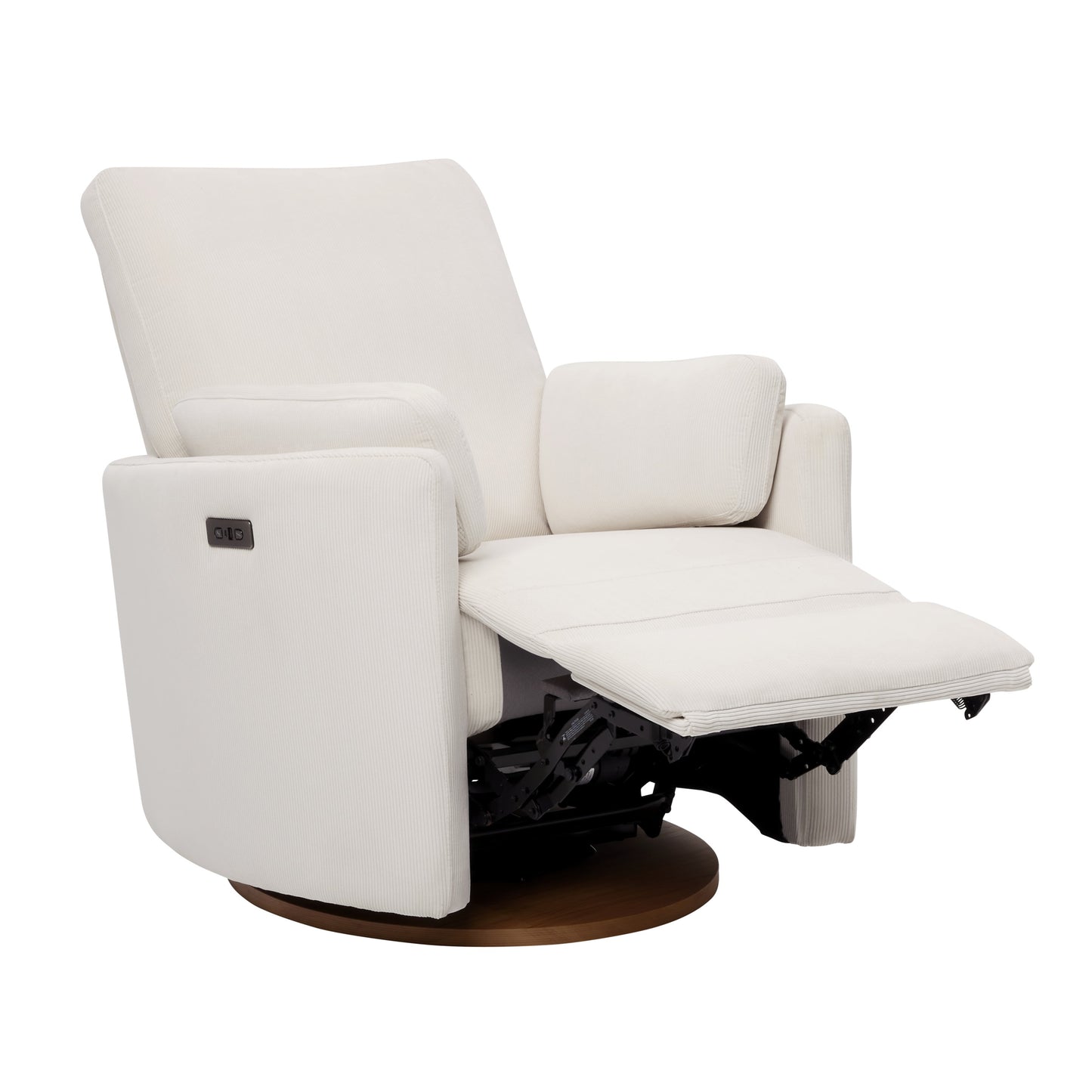 Lola Electric Recliner Glider Nursery Chair in Coconut Corduroy
