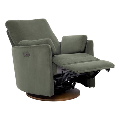 Lola Electric Recliner Glider Nursery Chair in Olive Corduroy