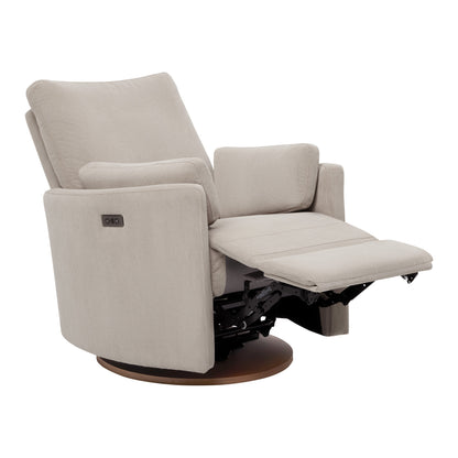 Lola Electric Recliner Glider Nursery Chair in Taupe Corduroy
