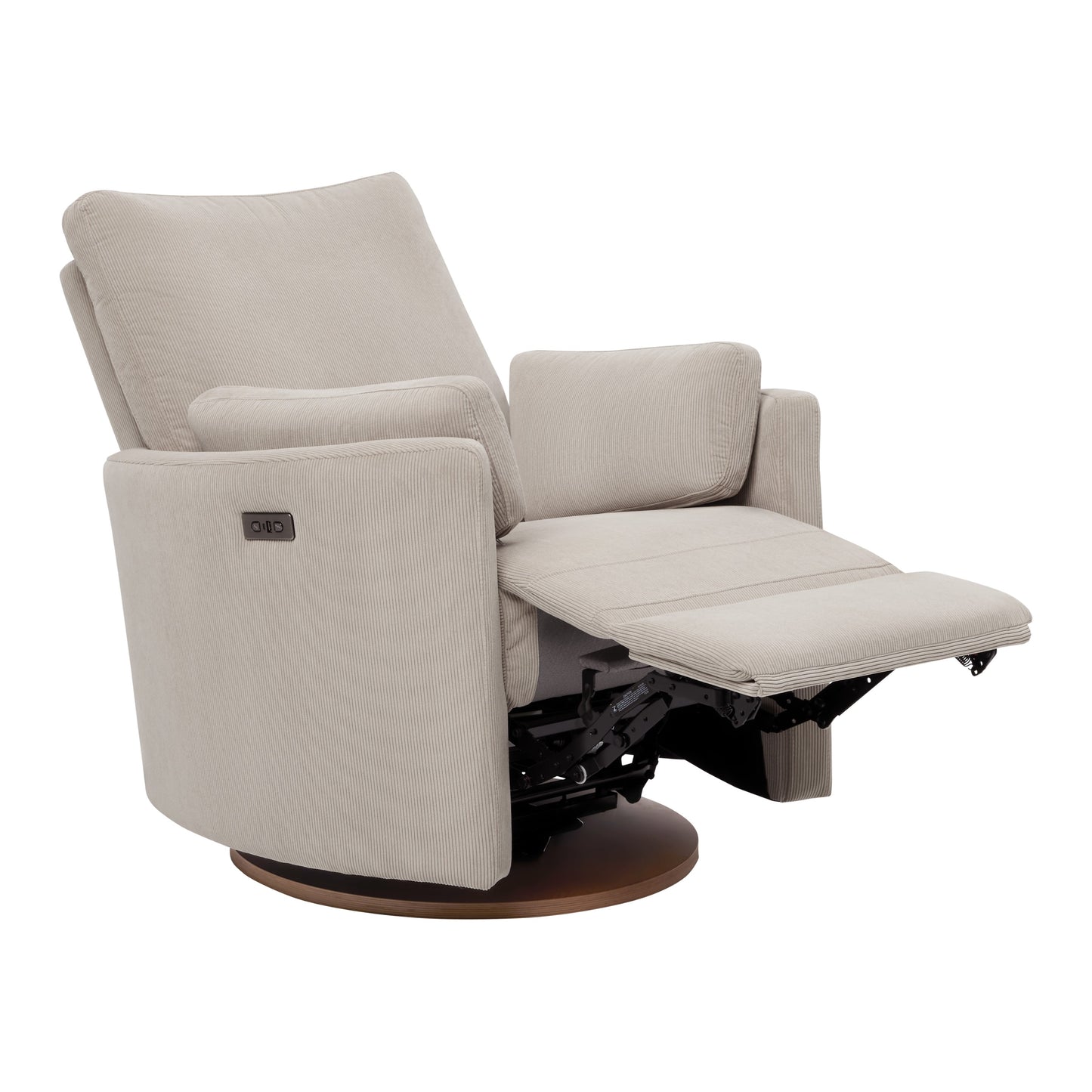 Lola Electric Recliner Glider Nursery Chair in Taupe Corduroy