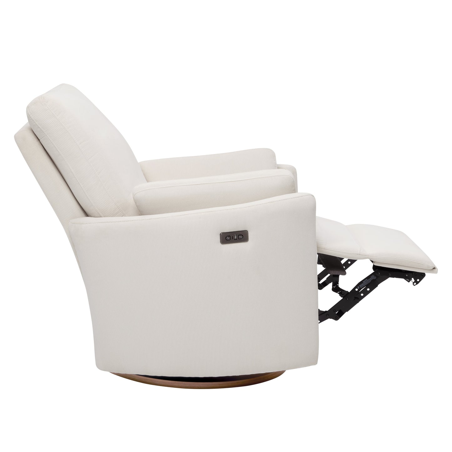 Lola Electric Recliner Glider Nursery Chair in Coconut Corduroy