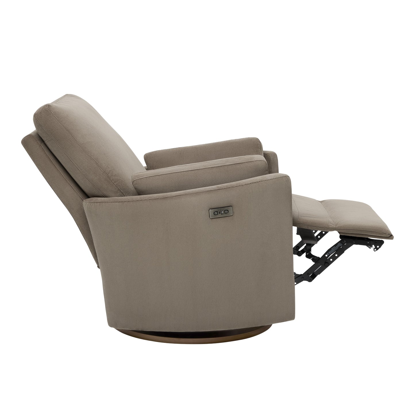 Lola Electric Recliner Glider Nursery Chair in Mocha Corduroy