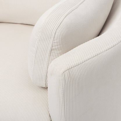 Lola Electric Recliner Glider Nursery Chair in Coconut Corduroy