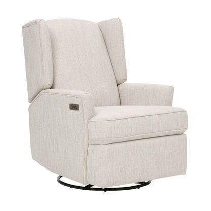 Chelsea Electric Recliner Glider Chair with USB in Eggshell