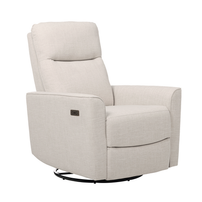 Felix Electric Recliner Glider Chair with USB in Egg Shell