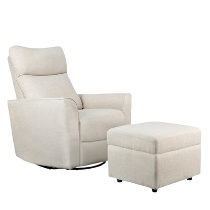 Felix Glider Nursery Chair & Ottoman in Eggshell