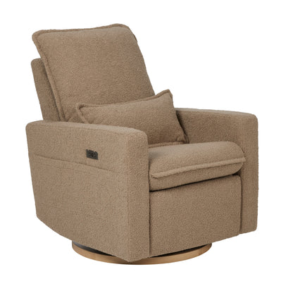 Frankie Electric Recliner Glider Nursery Chair in Mocha Teddy