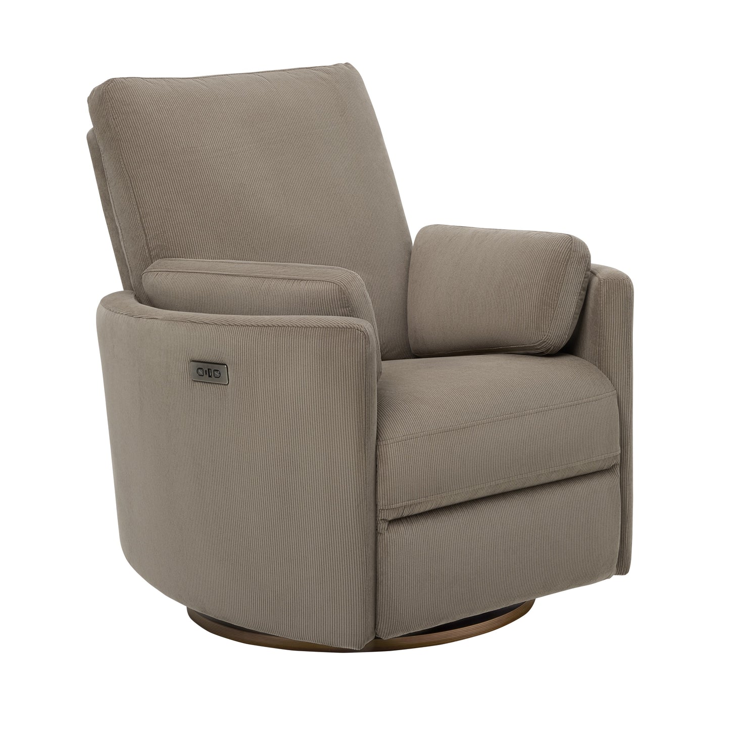 Lola Electric Recliner Glider Nursery Chair in Mocha Corduroy