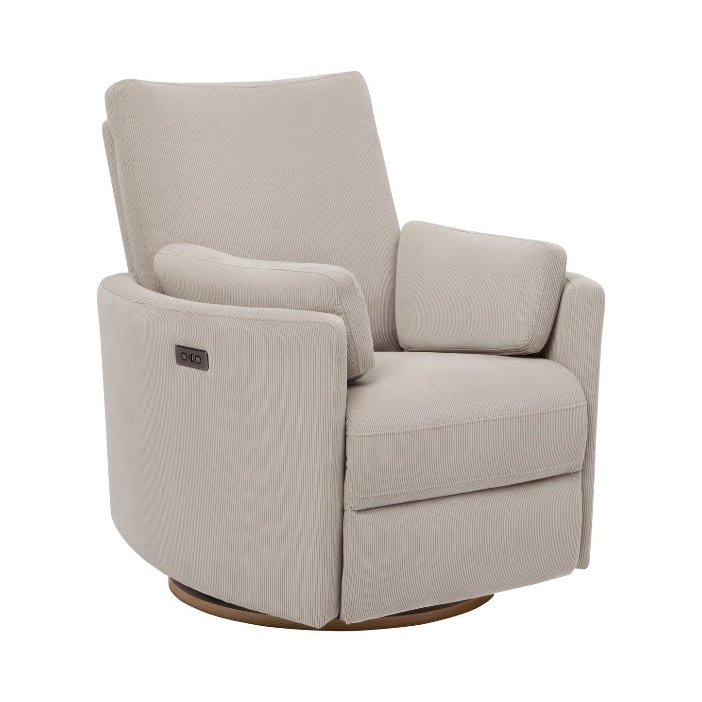 Lola Electric Recliner Glider Nursery Chair in Taupe Corduroy