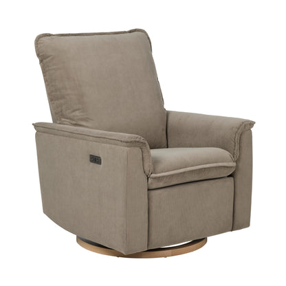 Louie Electric Recliner Glider Nursery Chair in Mocha Corduroy