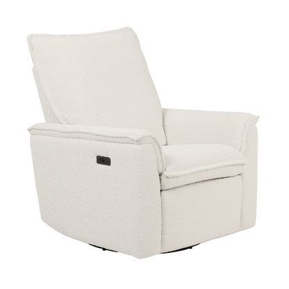 Louie Electric Recliner Glider Nursery Chair in Vanilla Bouclé