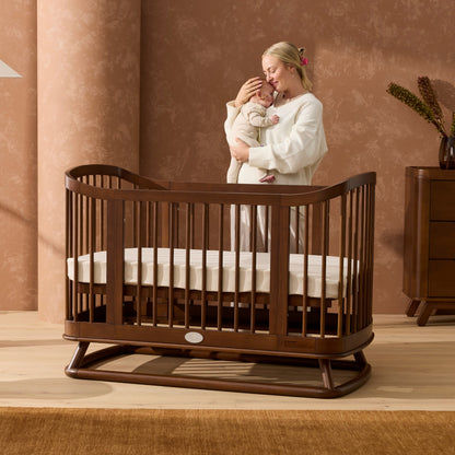 Luca Sustainable Timber Cot in Walnut