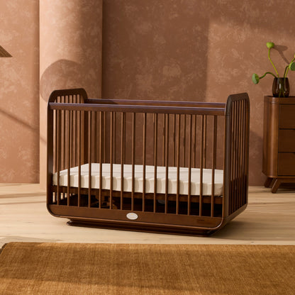 Ollie Sustainable Timber Cot in Walnut