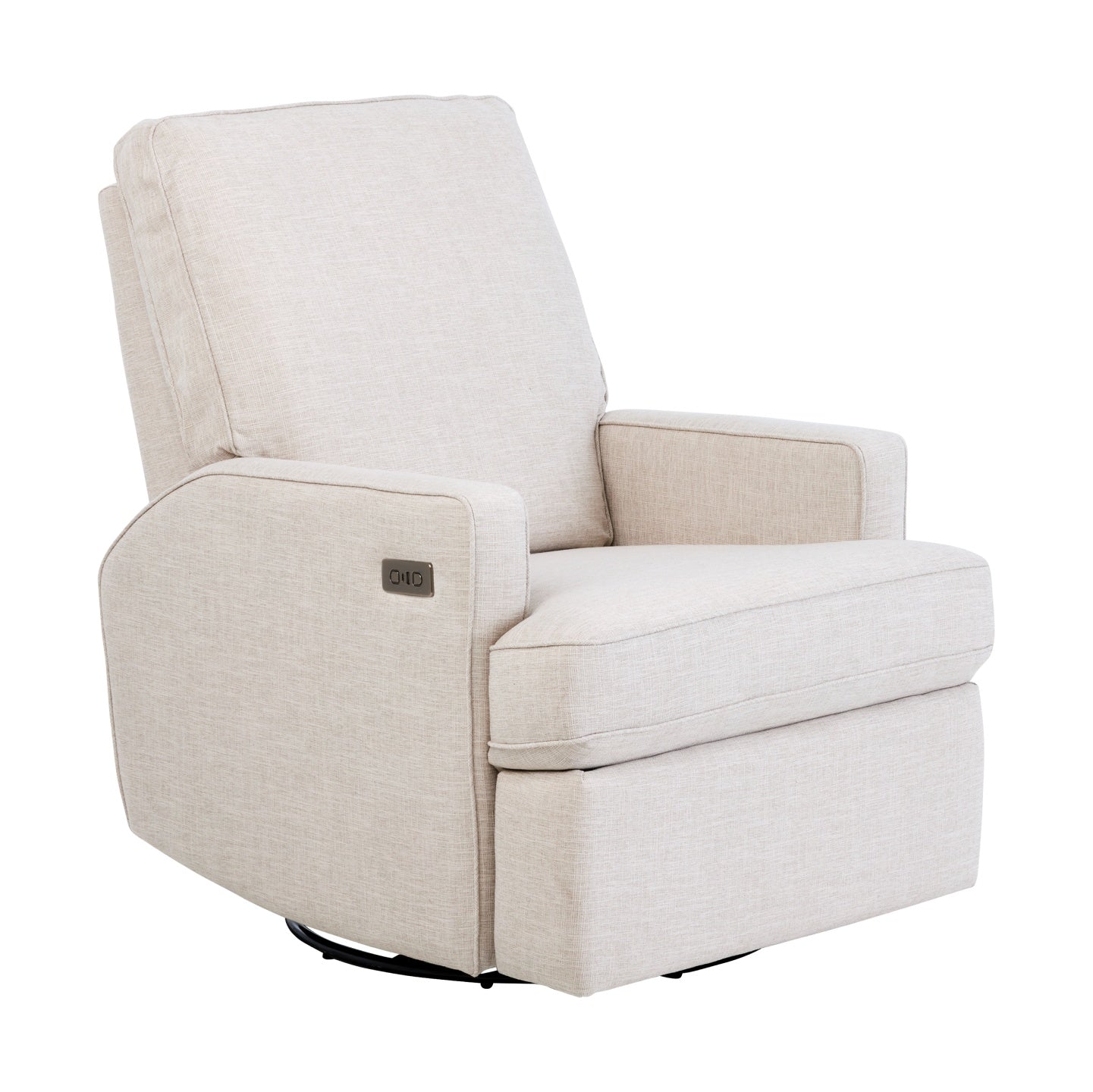 Quinn Electric Recliner Glider Chair with USB in Eggshell