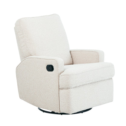 Quinn Recliner Glider Nursery Chair in Vanilla Bouclé