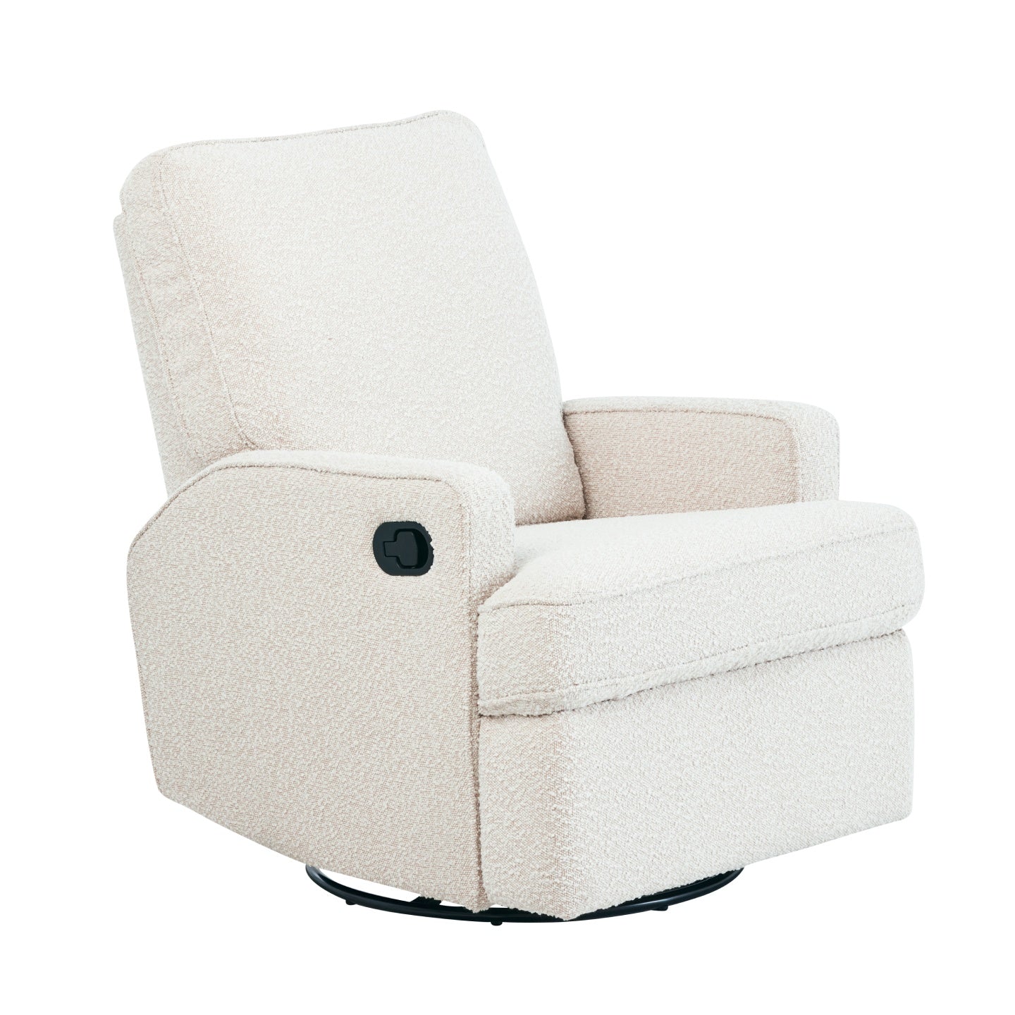 Quinn Recliner Glider Nursery Chair in Vanilla Bouclé