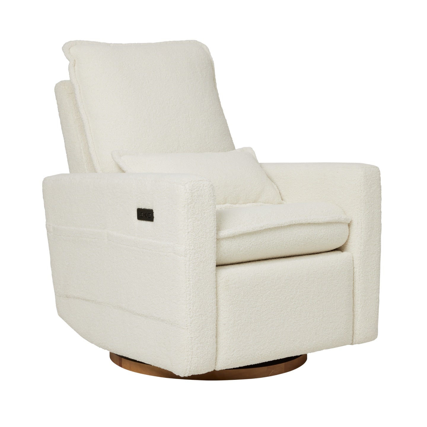 Frankie Electric Recliner Glider Nursery Chair in Coconut Teddy