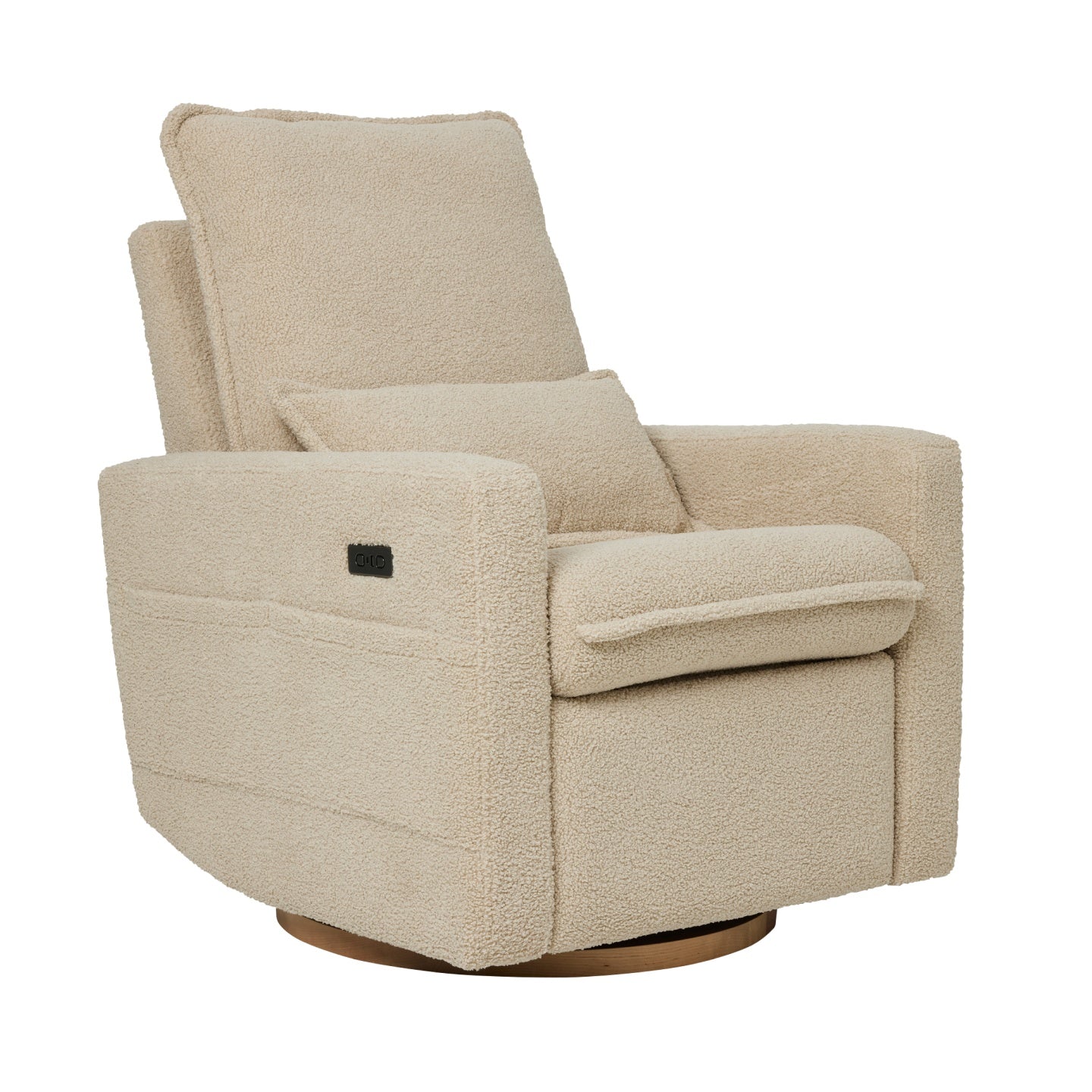 Frankie Electric Recliner Glider Nursery Chair in Taupe Teddy