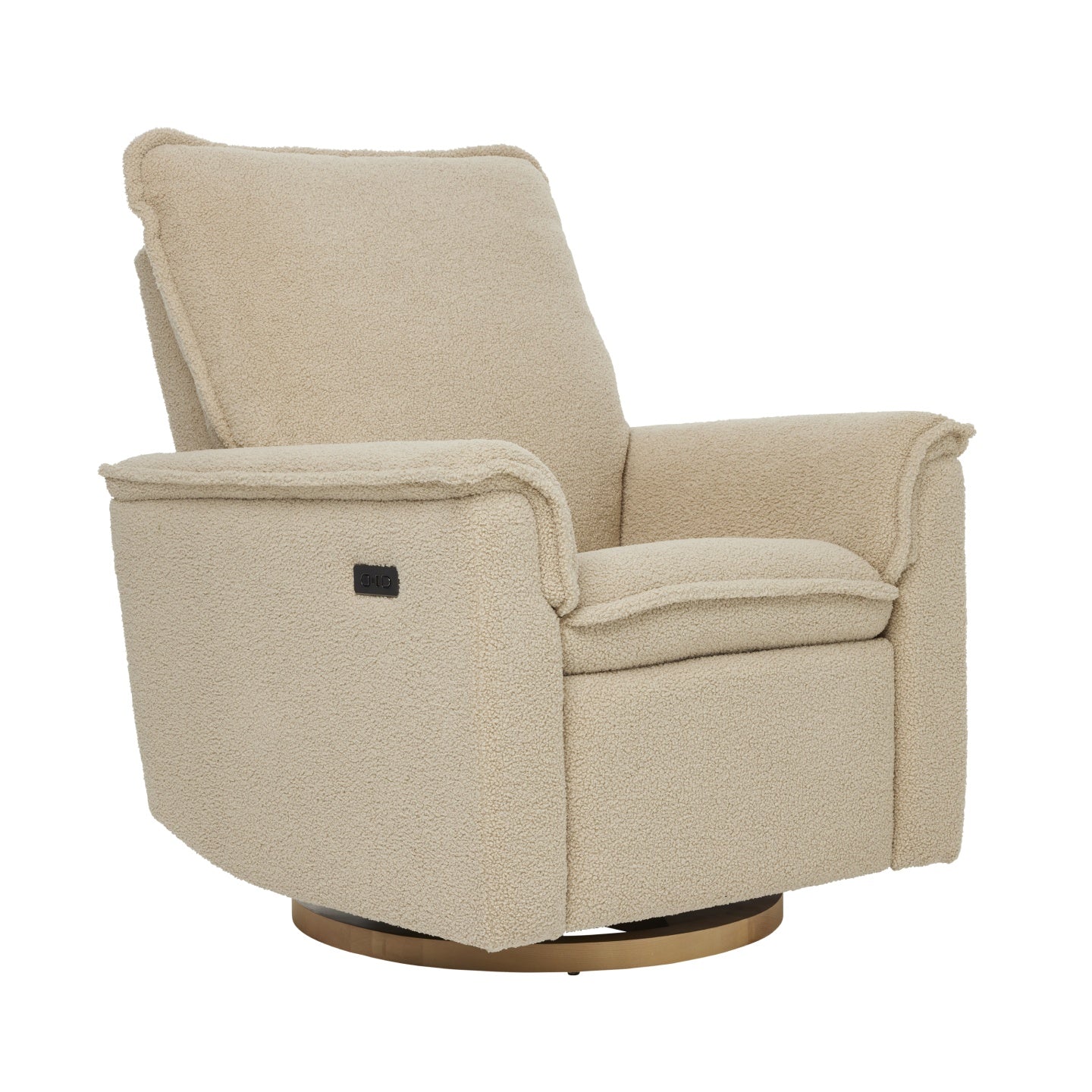 Louie Electric Recliner Glider Nursery Chair in Taupe Teddy