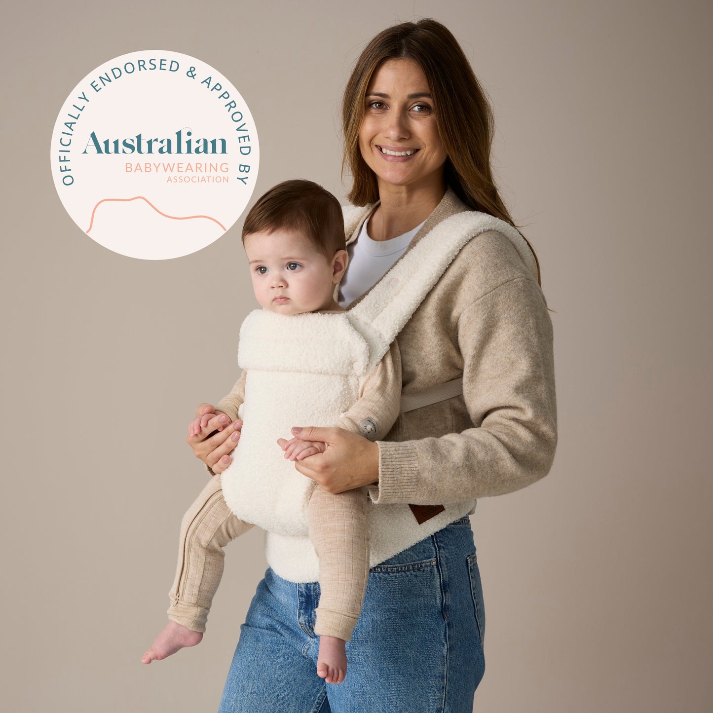 Boba Auri Baby Carrier in Coconut Teddy Fleece