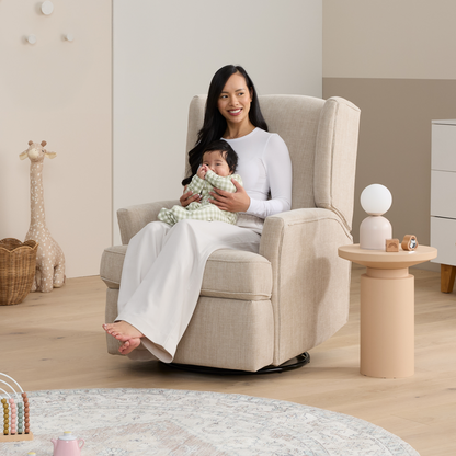 Chelsea Recliner Glider Nursery Chair in Latté