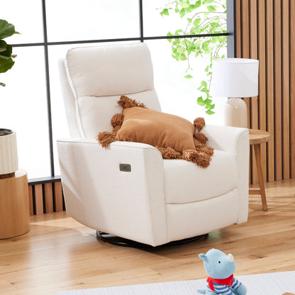 Felix Electric Recliner Glider Chair with USB in Sea Shell