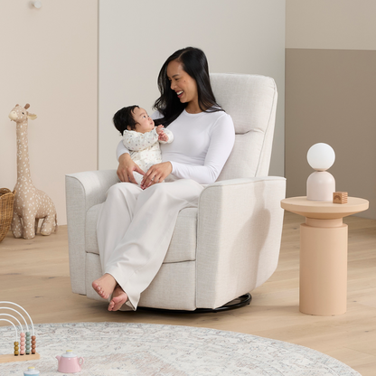 Felix Recliner Glider Nursery Chair in Egg Shell