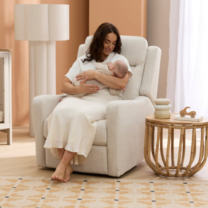 Henry Electric Recliner Glider Chair with USB in Eggshell