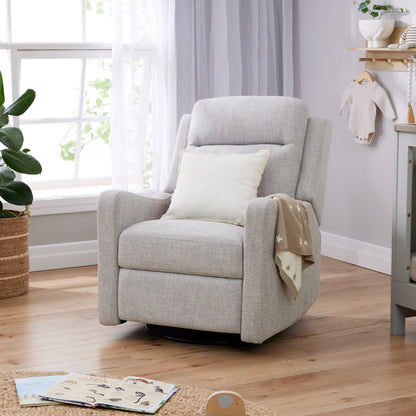 Henry Electric Recliner Glider Chair with USB in Pure Grey