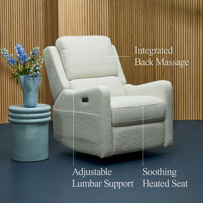 Henry Plus Massage & Heat Nursing Chair in Vanilla Bouclé