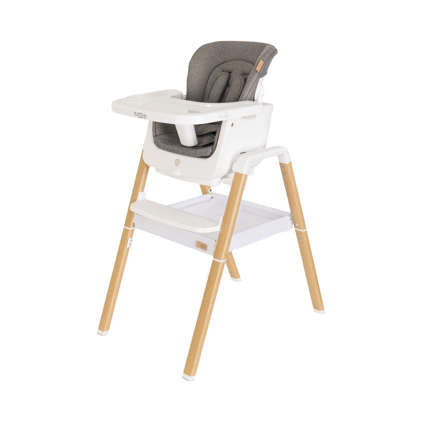 Nova Evolutionary High Chair in White Oak