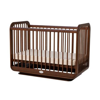 Ollie Sustainable Timber Cot in Walnut